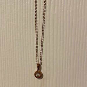 Elegant Rose Gold Diamond Necklace